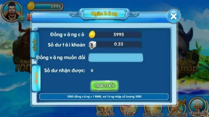 Cách nạp và rút tiền trong game bắn cá đổi thưởng