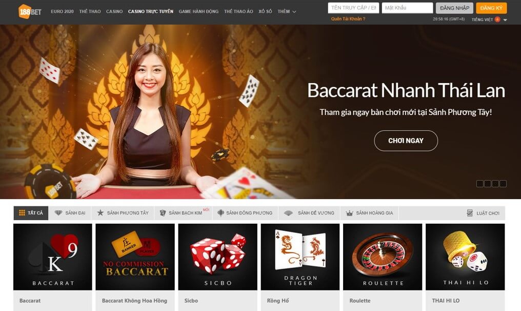 Giới thiệu trang web casino online uy tín 188bet